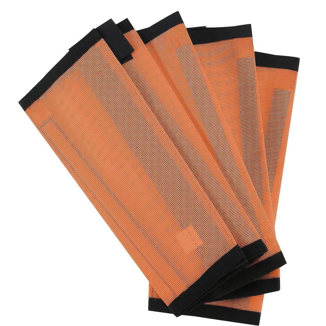 Greeniant 4 unids/set suministros de equipo para caballos cubierta de mosquitera transpirable para montar fácilmente equipo ecuestre Ropa para mascotas Naranja