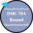 thumbnail image 1 of DMC 794 ROUND 5D Diamond Painting Drills Beads DMC 794 Light Cornflower Blue, 1 of 3