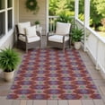thumbnail image 6 of Addison Rugs Chantille Indoor/Outdoor Transitional Geometric Burgundy Machine Washable Rectangle Rug, 3' x 5', 6 of 7