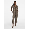 thumbnail image 3 of Joyspun Women's Dreamy Soft Collection Notch Collar Top and Capri Pants Pajama Set, 2-Piece, Sizes XS-3X, 3 of 6