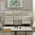 thumbnail image 3 of Furniture of America Caddo Modern Adult Upholstered Fabric Manual Reclining Sofa, Beige, 3 of 5
