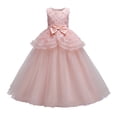 thumbnail image 6 of Trendfront Girls Dress Crew Neck Sleeveless Floral Bowknot Long Formal Princess Gown Birthday Party Evening Gown 5-16 Years, 6 of 6