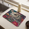 thumbnail image 5 of Dish Drying Mat Absorbent Dish Drainer Kitchen Counter 19.7x15.7inch Dish Drying Pad for Countertops Sinks Draining Racks Portrait Of An Owl, 5 of 9