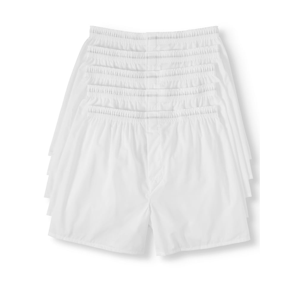 Hanes Big Men's Hanes White Boxer, 5 Pack