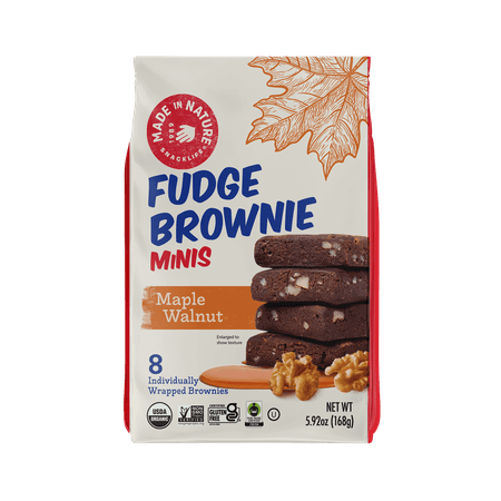 (Pack of 6) Made in Nature Maple Walnut Fudge Brownie Minis 5.92 oz