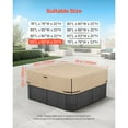 thumbnail image 2 of VEVOR Outdoor Hot Tub Cover, 95 x 95 x 20 Inch Weatherproof and Waterproof Hot Tub Cover Protector, 600D Heavy Duty Oxford Fabric and 950N Tearing Strength, Square Spa Covers for Hottub, Brown, 2 of 9