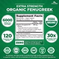 thumbnail image 5 of Zazzee USDA Organic Fenugreek 6000 mg – 120 Vegan Capsules – Concentrated 30:1 Extract for Maximum Potency – Pure Organic Seed Extract – Supports Lactation & Wellness – Vegan • Non-GMO • Made in USA, 5 of 12