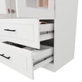 thumbnail image 7 of Idealcabin Freestanding Wardrobe Armoire With Drawers, Modern Bedroom Wardrobe Closet for Hanging Clothes, Wood Cabinet with Shelves, 7 of 7