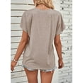 thumbnail image 5 of Musefolio Womens Button Up Henley Shirts Casual Loose Basic Batwing Sleeve Tops S-XXL, 5 of 5