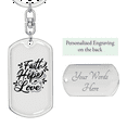 thumbnail image 2 of Hope Love Christian Stainless Steel or 18k Gold Premium Swivel Dog Tag Keychain, 2 of 16