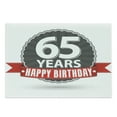 thumbnail image 1 of 65th Birthday Cutting Board, Classical Vintage Emblem with 65 Years Old Theme Happiness, Decorative Tempered Glass Cutting and Serving Board, Large Size, Red Grey White, by Ambesonne, 1 of 1