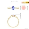thumbnail image 4 of ANGARA Natural Tapered Shank Tanzanite Ring with Diamond Accents in 14K Yellow Gold for Women (Size-6x4mm) | December Birthstone, Anniversary, Jewelry Gift for Women | Natural Tanzanite Ring, 4 of 9