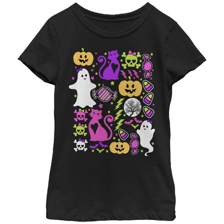 Girls' Halloween Ghostly Bows T-Shirt