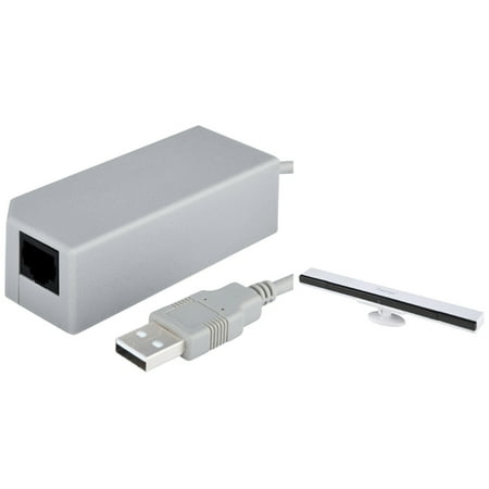 Insten Wireless Sensor Bar+USB to RJ45 RJ 45 Ethernet Network Adapter For Nintendo Wii