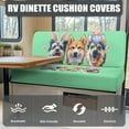 thumbnail image 4 of XYZCANDO Dog RV Dinette Cushions Easter Egg Furniture Covers Easy to Install Camper Accessories Bench Seat Cover Stretchable RV Dinette Cushion Covers 1 Backrest Cover and 1 Bench Cover Green, 4 of 7