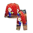 thumbnail image 2 of Lsque Pikmin Pattern Long Sleeve Pajama Set for Women - Soft 2-Piece Sleepwear and Loungewear Set with Pockets, Comfy Nightwear, 2 of 8
