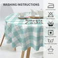 thumbnail image 6 of Easter Rabbit Green Tartan Plaid Round Tablecloth 60 Inch, Decorative Holiday Home Party Table Cloth for Kitchen Dining Picnic Table Cover, 6 of 6