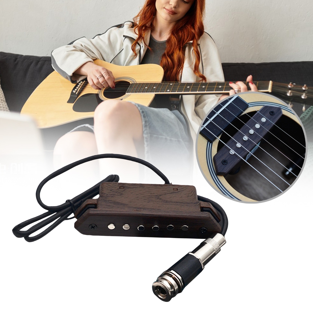 Zeiwohndc Acoustic Guitar Pickup Humbucker Sound Hole Magnetic Pickup Transducer