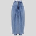 thumbnail image 5 of Xdegoge Women's High Waisted Harem Jeans Summer Zipper Front Denim Trousers Baggy Loose Vintage Pants Casual Streetwear for Daily, 5 of 5