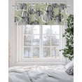 thumbnail image 5 of Curtain Valance for Windows,Summer Grey Ginkgo Leaf on Green Kitchen Valances Rod Pocket Short Curtains,Vintage Watercolor Leaves Window Treatment Panel for Bedroom Bathroom 60x18in, 5 of 9