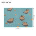 thumbnail image 4 of Yayeee Bath Rug for Bathroom Floor Non Slip Rectangle Fluffy Soft Absorbent Mat, 16"x24", Cartoon Capybaras, 4 of 7