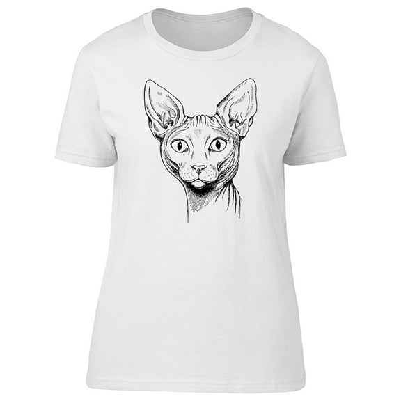 B&w Sketch Sphynx Cat Tee Men's -Image by Shutterstock