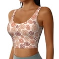 thumbnail image 2 of Vsdgher Mushrooms2 Print Women Sleeveless Athletic Tank Top Built-in Bra Camisole Sports Vest for Yoga Running Fitness Exercise with Removable Pads, 2 of 8