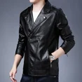 thumbnail image 2 of Chaqueta de traje de fiesta para hombre, chaqueta de cuero negra para hombre, chaqueta clásica elegante de estilo coreano, ropa de moda de alta calidad para primavera 2024, 2 of 5