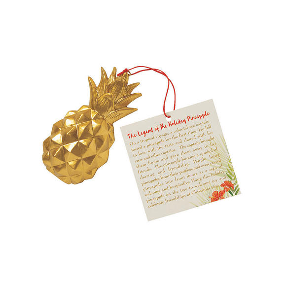 Legend of the Holiday Pineapple Ornaments with Card, Home Decor, Christmas, 12 Pieces