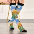 thumbnail image 5 of FORMRS Womens Knee High Socks Casual Long Thick Travel Daily Wear, 2 Pairs, Colorful Landscape, 5 of 6