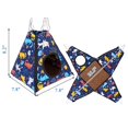 thumbnail image 2 of Cozy Blue Hammock Sleeper for Small Animals - Ferrets, Rats, Guinea Pigs, and More! Ideal Cage Accessory for Comfort and Rest., 2 of 4
