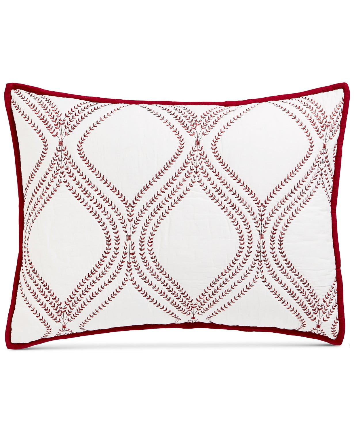 Martha Stewart Collection Gramercy Gate Quilted Standard Sham Red