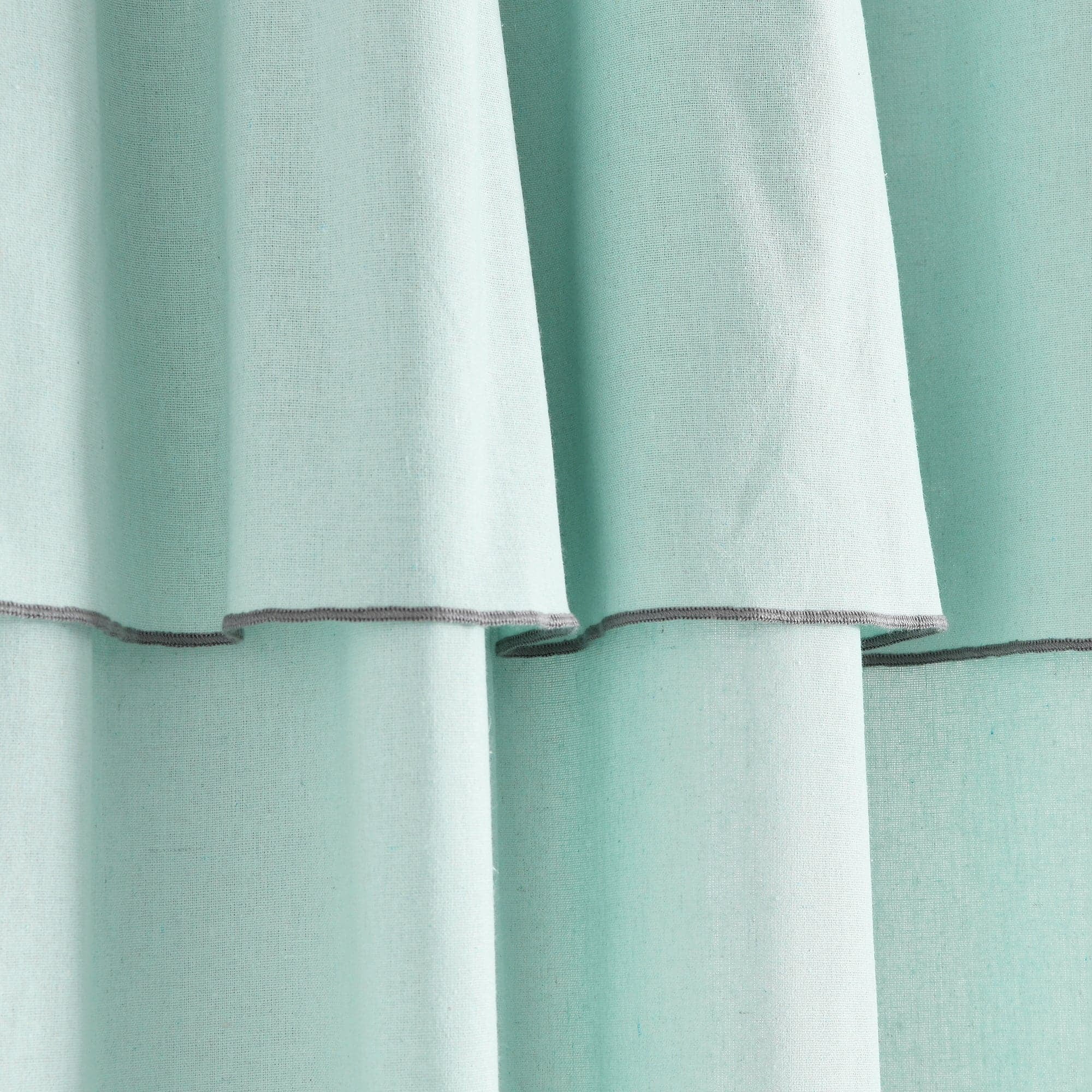 Lush Decor Modern Faux Linen Window Curtain Panels - Blue - 84 x 52