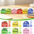 thumbnail image 2 of BSMAT Transparent Glitter Sticky Notes, 6 Packs 480 Sheets Transparent Sticky Notes with Cute Fruit Dispensers for Journaling, Books & Planners, 2 of 9