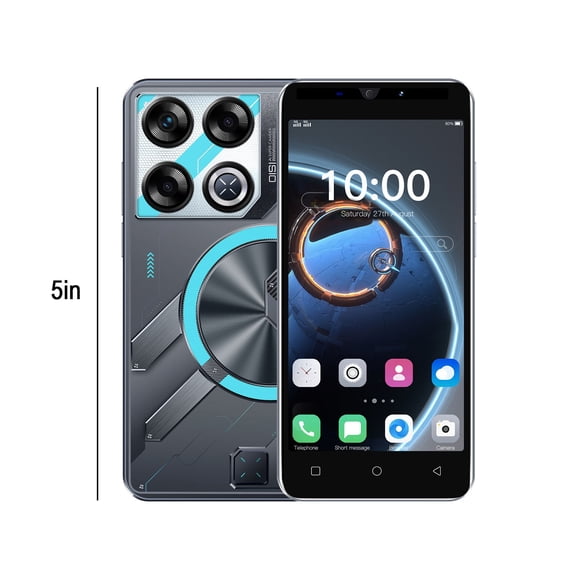 Momihoom 5-Inch Android Smartphone, 16GB with 4800mAh Battery, Dual SIM and 50MP Camera