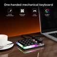 thumbnail image 5 of 16-Key Programmable Macro Keyboard with 3 Knobs and Volume Control, Wireless 2.4G/Bluetooth/Wired Mechanical Gaming Keypad, Black, 5 of 9