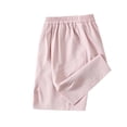 thumbnail image 4 of Amidoa Elastic Waist Girl Shorts Wide Leg With Pockets High Waisted Summer Casual Baggy Shorts,Pink,11-12 Years, 4 of 7