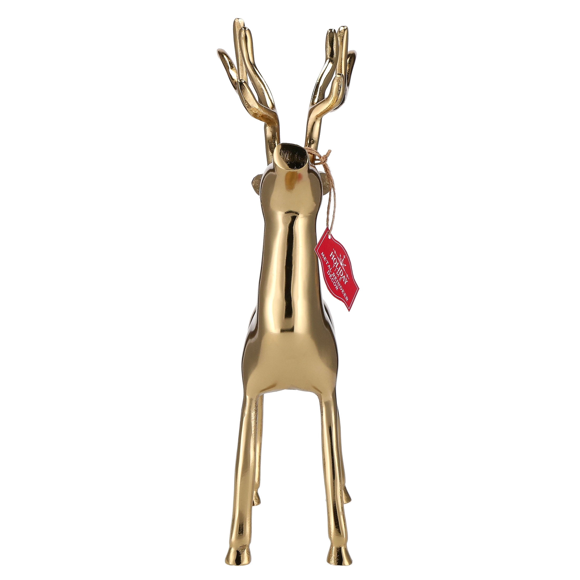 Aluminum Standing Reindeer Christmas Decoration, Gold, 16", by Holiday Time