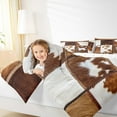 thumbnail image 5 of Homewish Country Farm Cowhide Bedding Comforter Set,Rustic Farmhouse Cabin Twin Comforter Sets,Patchwork Cow Hide Bedding Set For Men Women,Ultra Soft Home Decor Reversible,2-Piece, 5 of 9