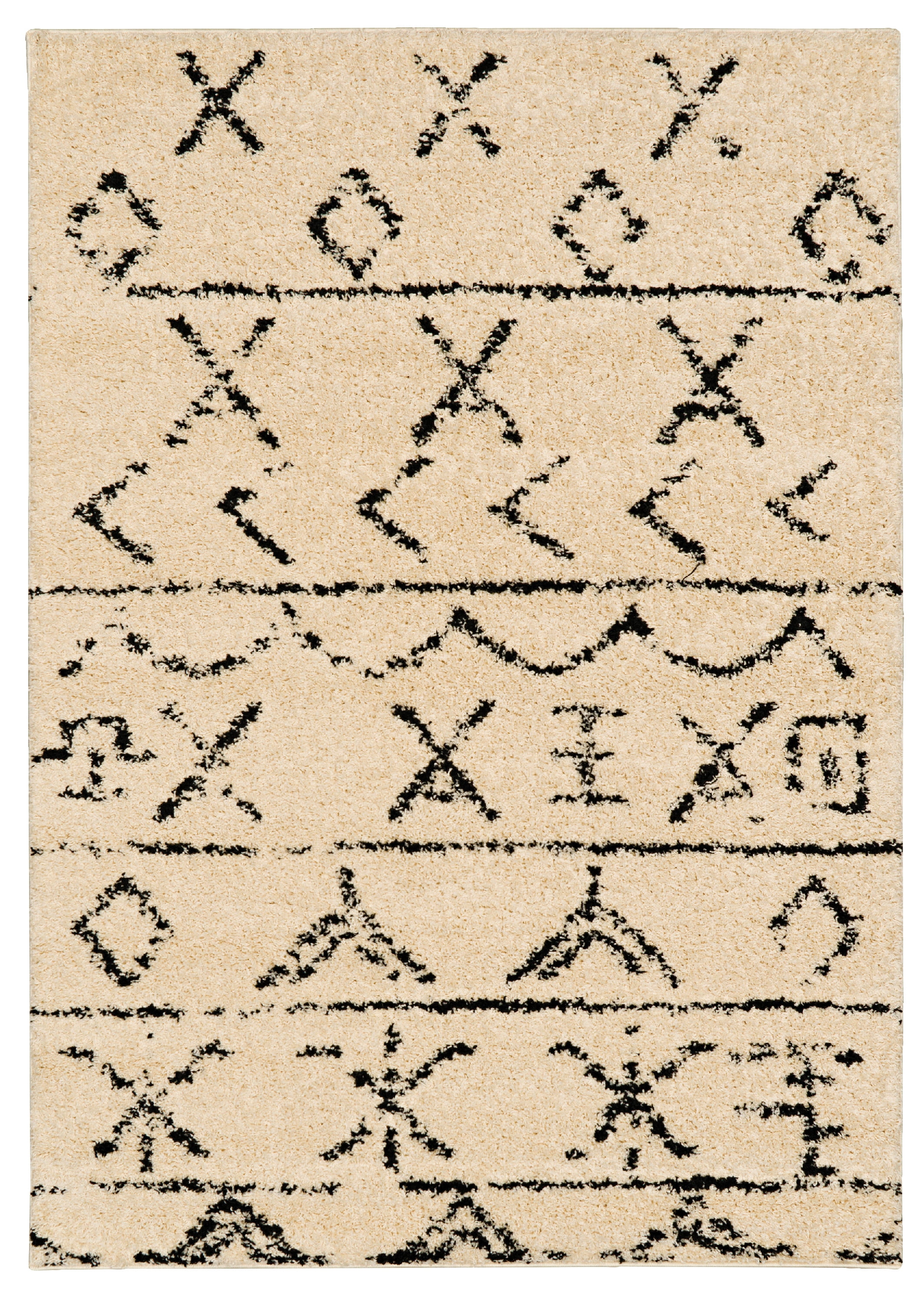 Moroccan Atlas Ivory/Black 3x5