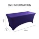 thumbnail image 2 of Mantel ajustable para mesa rectangular de 6 pies - Funda elástica de licra para mesa de masajes, fundas de mesa elásticas para fiestas, bodas, cumpleaños, banquetes, 183 x 75 x 75 cm/0,5 kg, 2 of 5