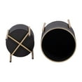 thumbnail image 4 of Set of 2 Metal Indoor Outdoor Tall Planter with Stand Plant Stand Holder Balcony Living Room, Black, 4 of 6
