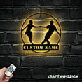 thumbnail image 3 of Craftnamesign Custom Couple Dancing Metal Wall Art LED Light, Personalized Classic Dancer Name Sign, 3 of 5