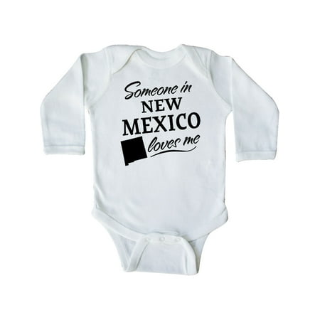 

Inktastic Someone in New Mexico Loves Me Gift Baby Boy or Baby Girl Long Sleeve Bodysuit