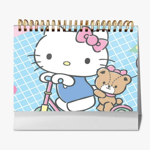 Hello kitty 2025 Calendar - Cartoon Desktop Calendar Thick Paper for Organized Planning, 2025 Desk Calendar for Home, School and Office