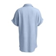 thumbnail image 3 of 2026 New Women Swimsuit Coverup Swimwear Dress Shirt Button Down Beachwear Bathing Suit Cover Up, Beach Vacation Outfits(Sky Blue,XXL), 3 of 5
