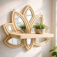 thumbnail image 4 of Lotus Crystal Shelf,Essential Oil Crystal Display Shelf Floating Shelves Yoga Decor for Bedroom Living Room Boho Wall Shelves for Crystals and Stones Witchy Gift for Women, 4 of 6