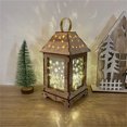 thumbnail image 2 of TIMIFIS Christmas Decorations Lights Wooden Wind Lantern Led Luminous Pattern Creative Decoration Portable Lantern, 2 of 7
