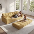 thumbnail image 3 of BEHOST 75.6" 3 Seater Sofa Couch for Living Room, Boneless Couch with Extra Deep Seats, Cloud Sofa with Upholstered 2 Pillows & Side Storage, Ginger, 3 of 10