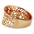 thumbnail image 3 of Victorian Style Leaf Filigree Vintage Ring Rose Gold-Tone Plated Sterling Silver Size 3, 3 of 5